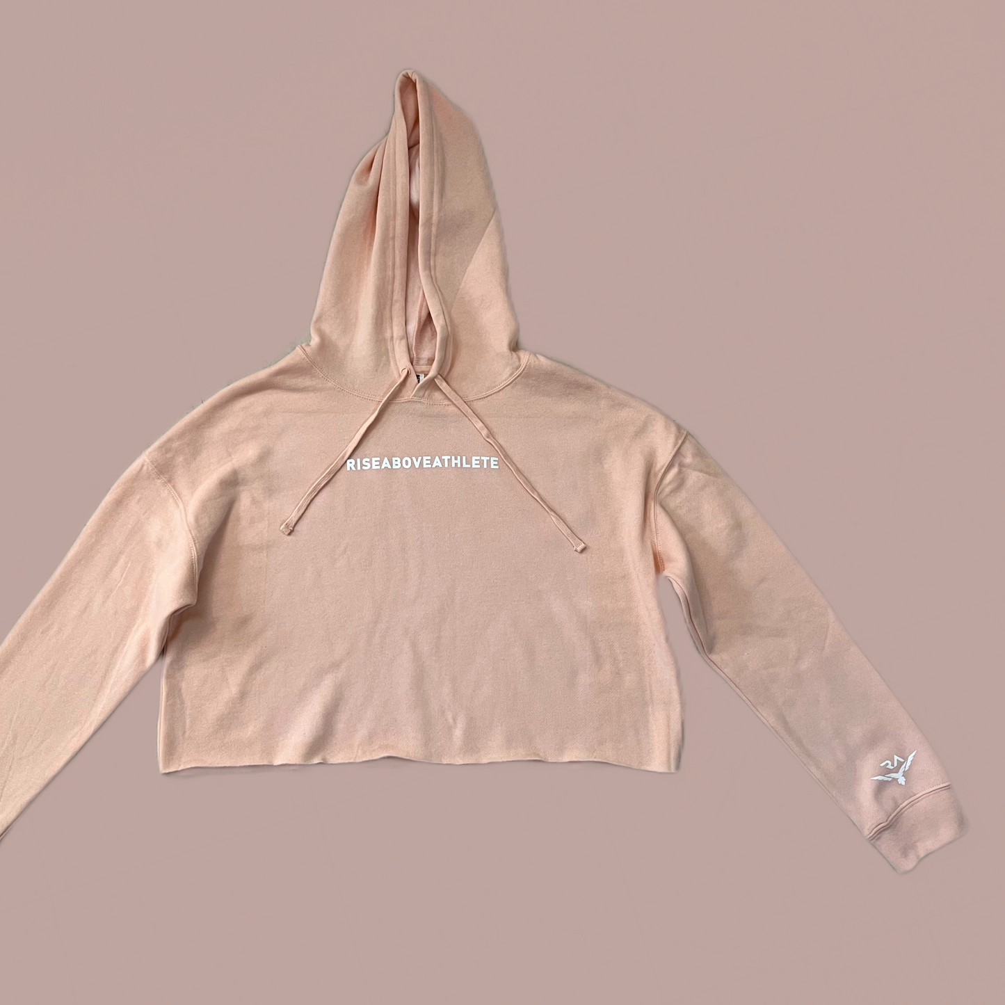 Riseaboveathlete® | Women Crop Top Hoodie | Peach