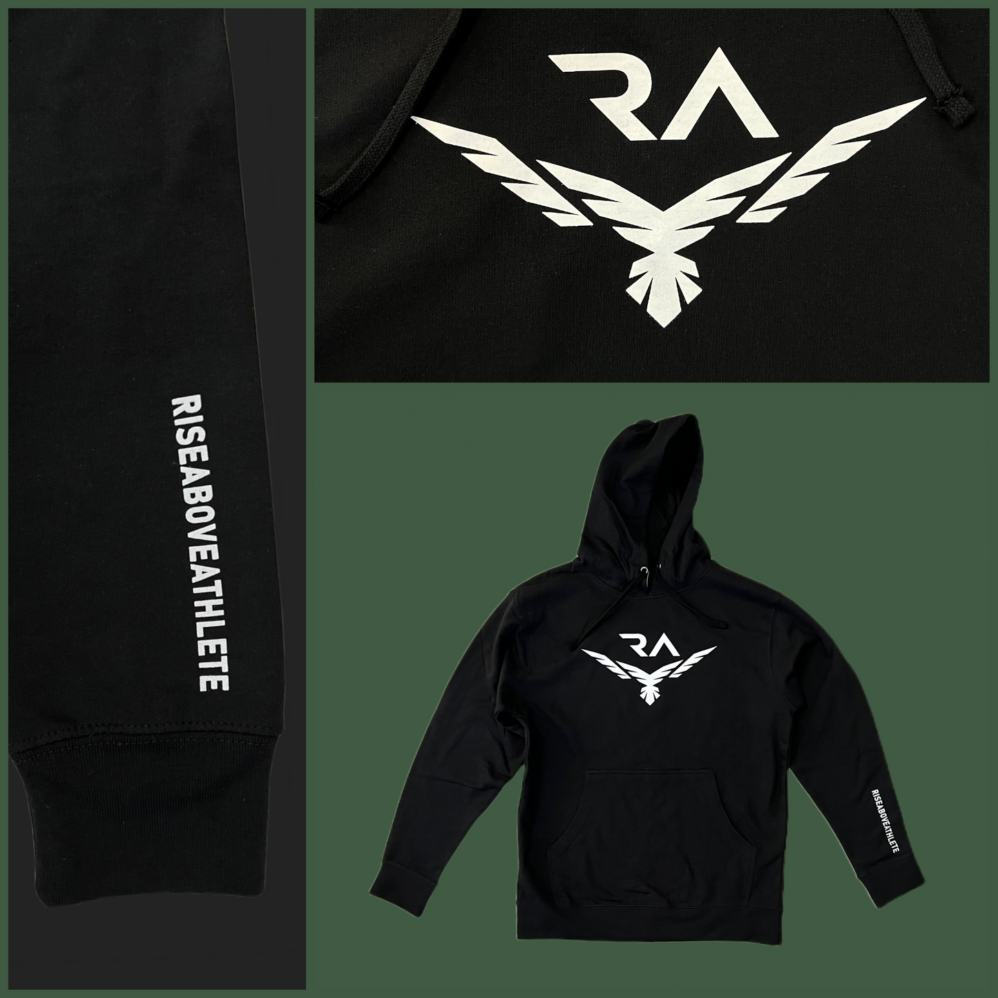 Riseaboveathlete® Hoodie | Black