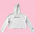 Riseaboveathlete® | Women Crop Top Hoodie | White