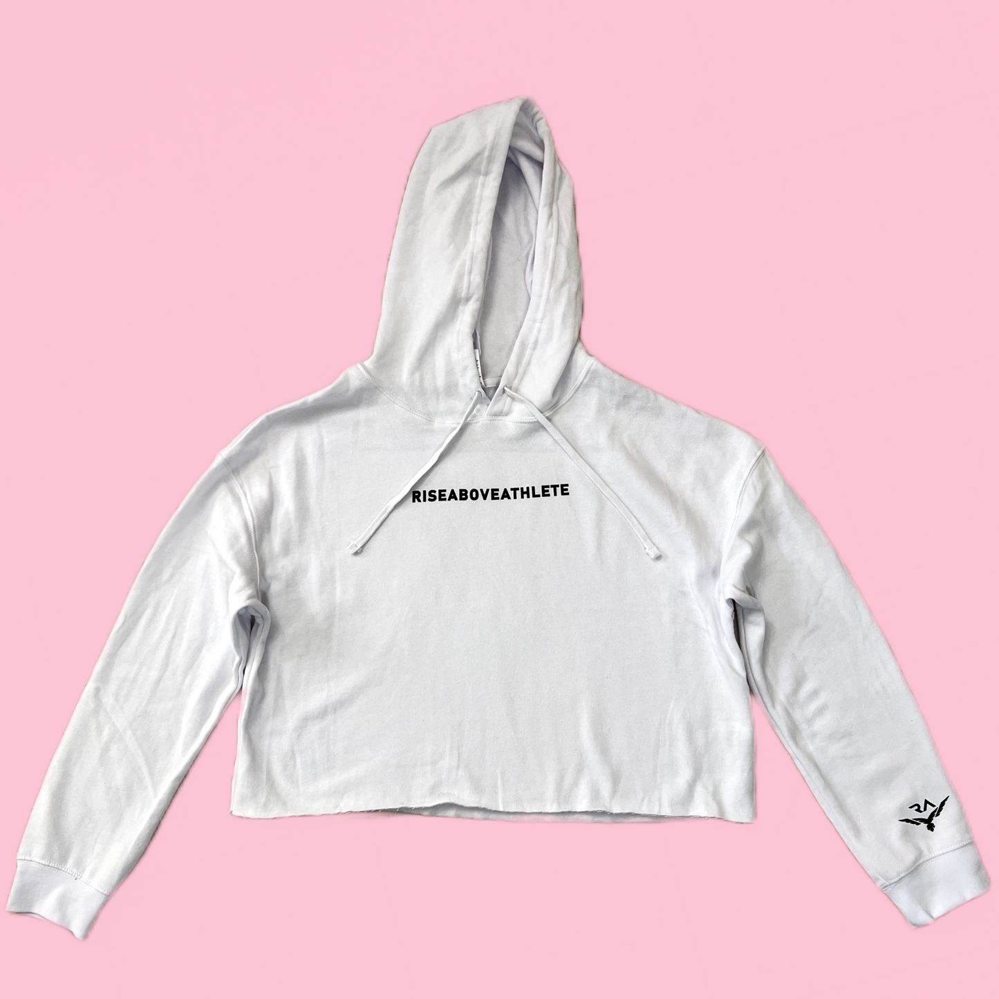 Riseaboveathlete® | Women Crop Top Hoodie | White