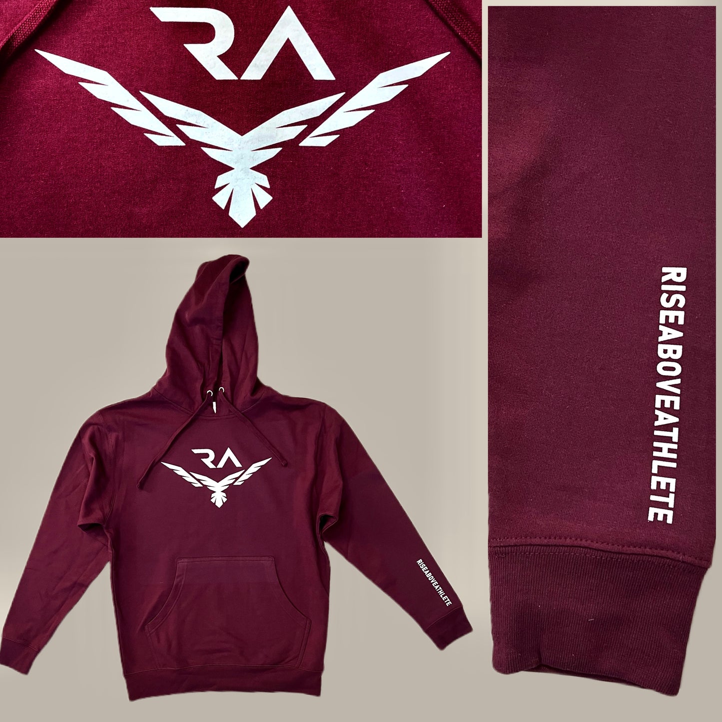 Riseaboveathlete® Hoodie | Maroon